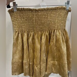 Queen of Sparkles Large Gold Swing Short